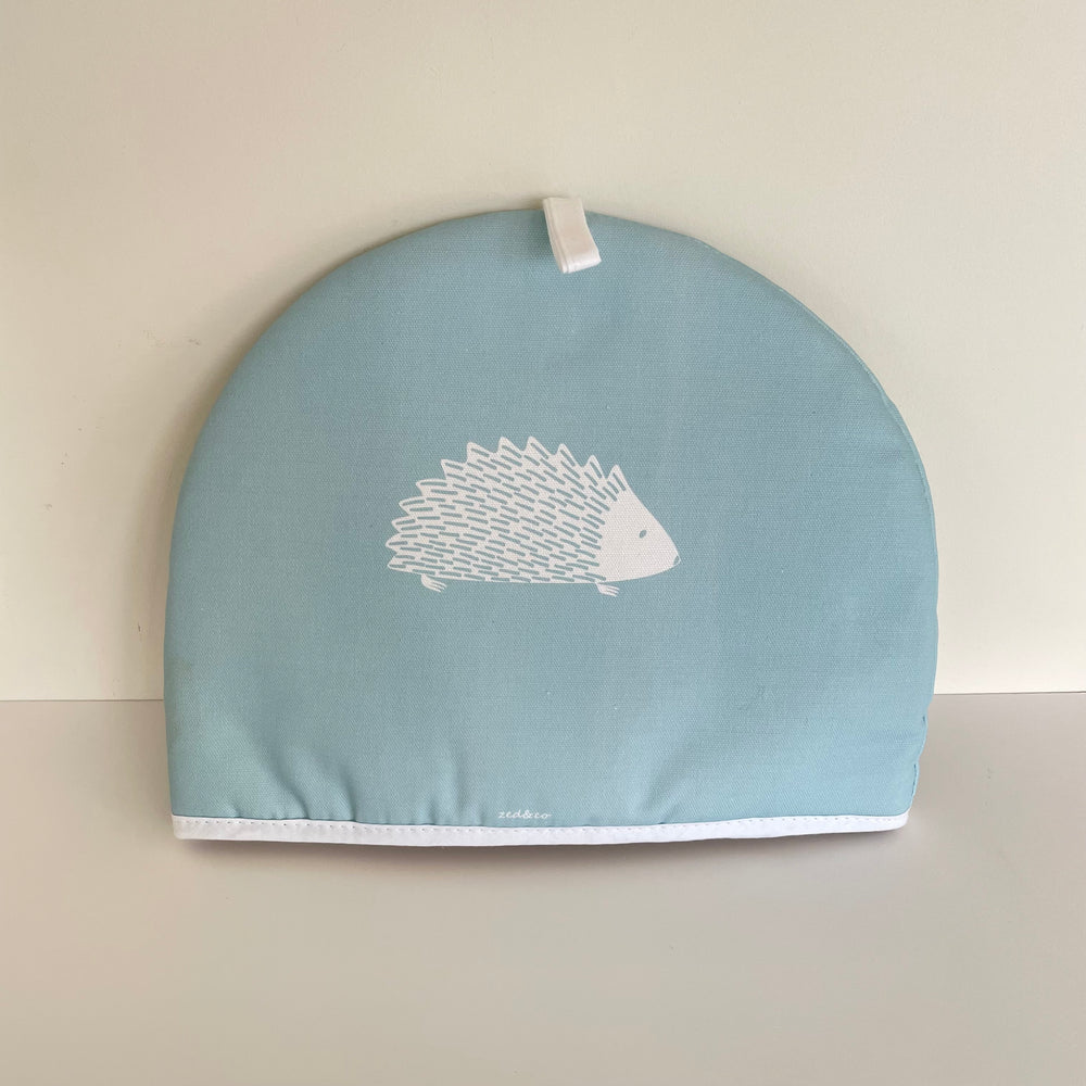 Hedgehog Tea Cosy In Soft Blue