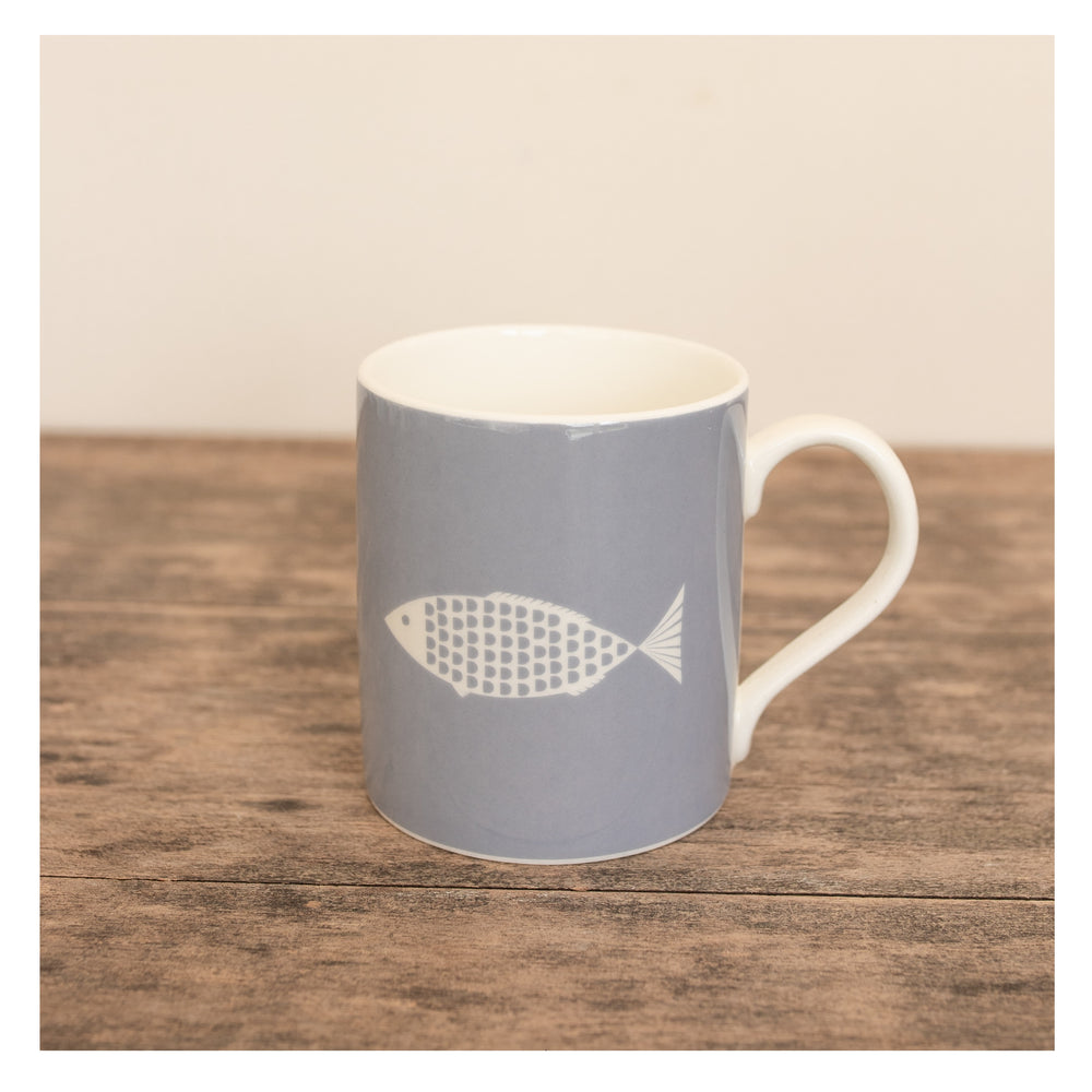 Fish Mug In Dove Grey