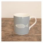 Fish Mug In Pale Grey