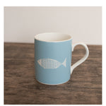 Fish Mug In Soft Blue